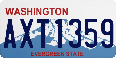 WA license plate AXT1359