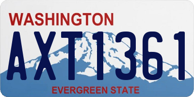 WA license plate AXT1361