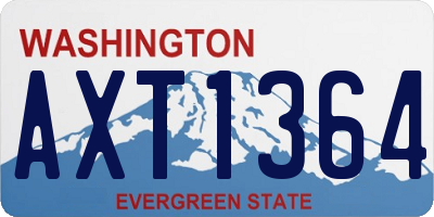 WA license plate AXT1364