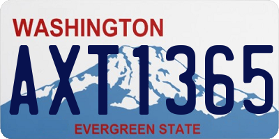 WA license plate AXT1365