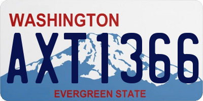 WA license plate AXT1366