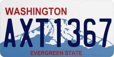 WA license plate AXT1367