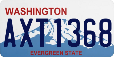 WA license plate AXT1368