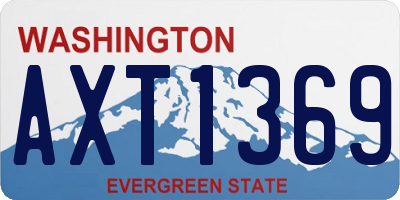 WA license plate AXT1369