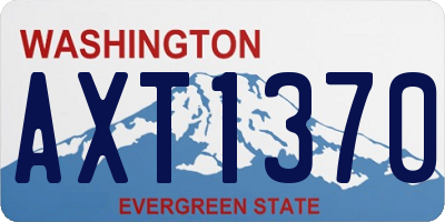WA license plate AXT1370