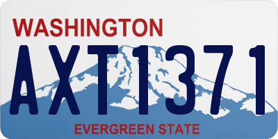 WA license plate AXT1371