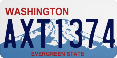 WA license plate AXT1374