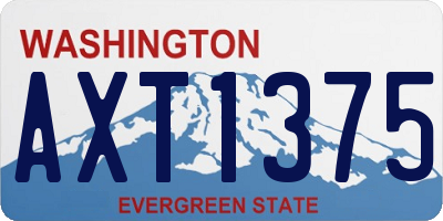 WA license plate AXT1375