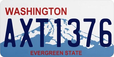 WA license plate AXT1376