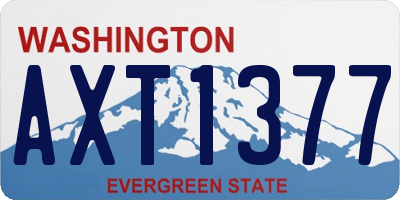 WA license plate AXT1377