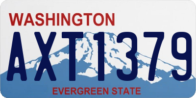 WA license plate AXT1379