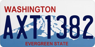 WA license plate AXT1382