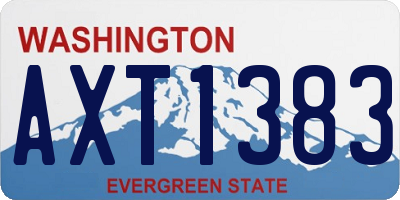 WA license plate AXT1383