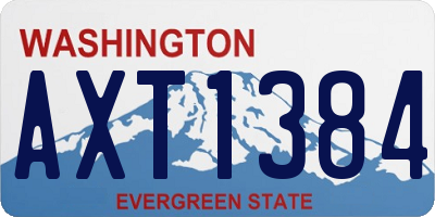 WA license plate AXT1384