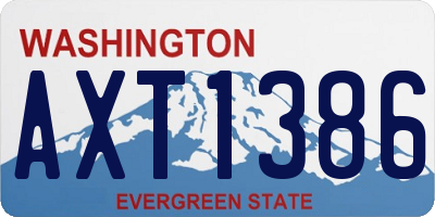 WA license plate AXT1386