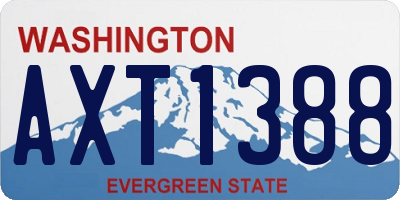 WA license plate AXT1388