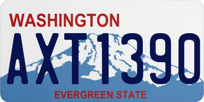 WA license plate AXT1390