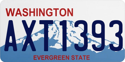 WA license plate AXT1393