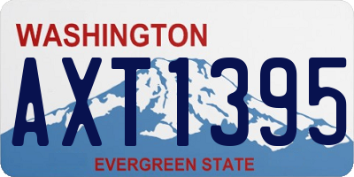 WA license plate AXT1395