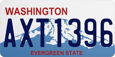 WA license plate AXT1396