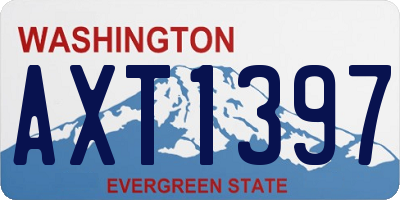 WA license plate AXT1397