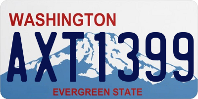 WA license plate AXT1399