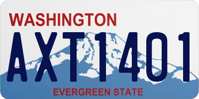 WA license plate AXT1401