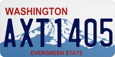WA license plate AXT1405