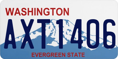 WA license plate AXT1406