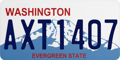 WA license plate AXT1407