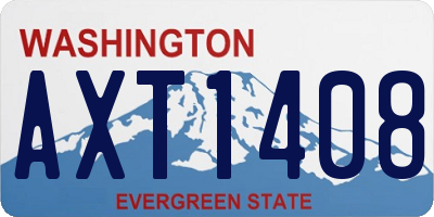 WA license plate AXT1408