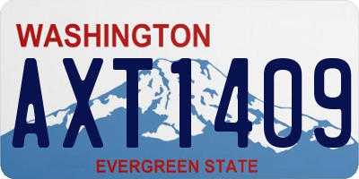 WA license plate AXT1409