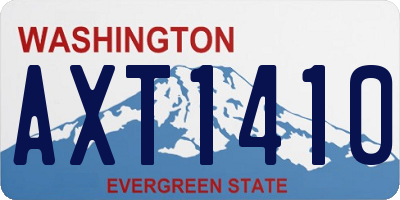 WA license plate AXT1410