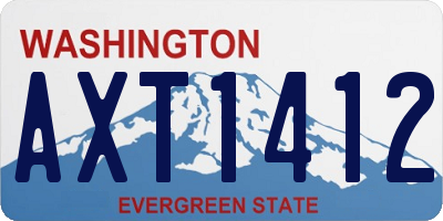 WA license plate AXT1412