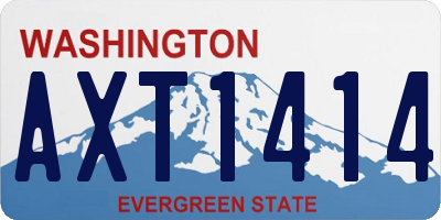 WA license plate AXT1414