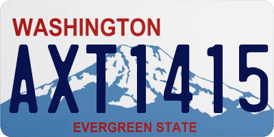 WA license plate AXT1415