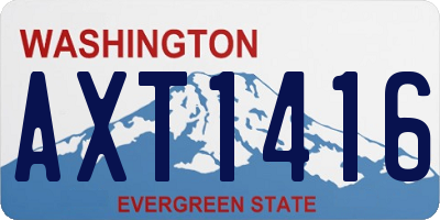 WA license plate AXT1416