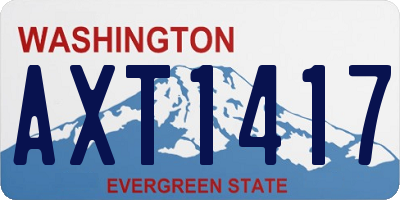 WA license plate AXT1417