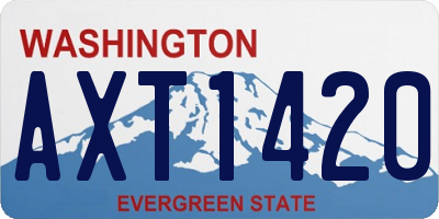 WA license plate AXT1420