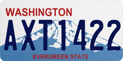 WA license plate AXT1422