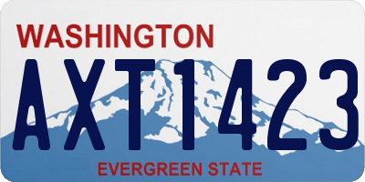 WA license plate AXT1423