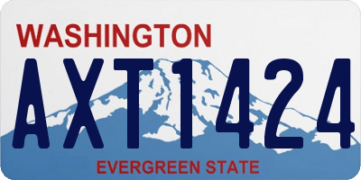 WA license plate AXT1424