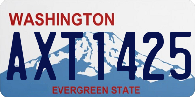 WA license plate AXT1425