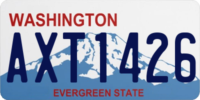 WA license plate AXT1426