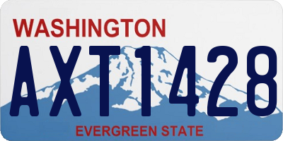 WA license plate AXT1428