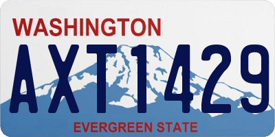 WA license plate AXT1429
