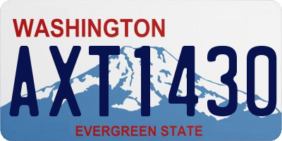 WA license plate AXT1430