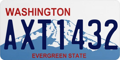 WA license plate AXT1432