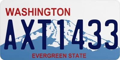 WA license plate AXT1433