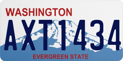WA license plate AXT1434